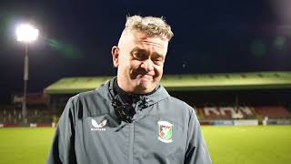 Post Match Interview  John Gregg  Post Match Carrick Rangers [upl. by Ordnazil]