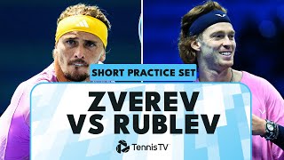 Alexander Zverev amp Andrey Rublev Practice Set Highlights  Paris 2024 [upl. by Eart616]