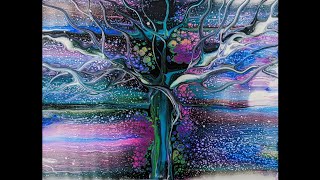 105 AMAZING TREE SWIPE 10  FLUID ART  FANTASY LANDSCAPE [upl. by Chon]