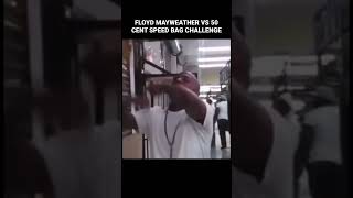 HISTORIC VIDEO FOOTAGE FLOYD MAYWEATHER VS 50 CENT TRAINING AND SPEED BAG CHALLENGE [upl. by Pevzner]