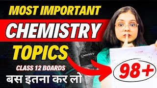 Class 12 Board Exam 2025  The Chapterwise Most Important Topics of Chemistry  Toppers Technique [upl. by Nywnorb]