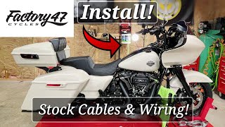 Installing Factory 47 Handlebars on a 2022 Harley Davidson Road Glide Special [upl. by Esinned271]