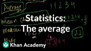 Statistics The average  Descriptive statistics  Probability and Statistics  Khan Academy [upl. by Hairahcaz]