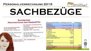 Abrechnung von Sachbezügen in der Personalverrechnung 2019 [upl. by Hgielak]