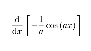 Derivative of 1acosax [upl. by Adle]