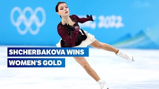 ⛸ Anna Shcherbakova wins Womens Gold  Figure Skating Beijing 2022  Free Skate highlights [upl. by Annovy]