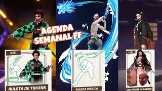 NUEVA AGENDA SEMANAL FREE FIRE  DESCUENTO ROYALE 😱💎  COLABORACIÓN DEMON SLAYER [upl. by Reuben]