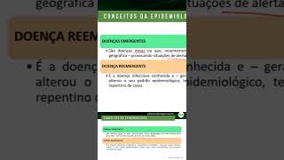 Epidemiologia o que são Doenças Emergentes epidemiologia shorts [upl. by Hsinam]