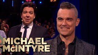 Robbie Williams Surprises Fans  Robbieoke  Michael McIntyre [upl. by Haneekas]