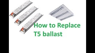 How to Replace t5 ballast 14w  FourLamp T5HO Ballast Replacement [upl. by Alisander]