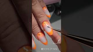 Summer nail unghie estive arancio nailart nails nailtech naildesign beauty nailshop [upl. by Imit]