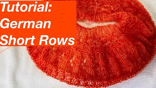 Knitting Tutorial German Short Rows for the Ranunculus Sweater [upl. by Takakura]