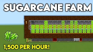 Easy Automatic Sugarcane Farm 121  Minecraft Bedrock amp Java [upl. by Devad]