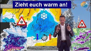 Zieht euch warm an Einwinterung in Etappen Aktuelle Kälte amp Wettervorhersage 2330112023 [upl. by Ahsieym397]