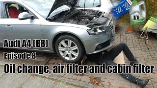 Audi A4 B8 repairs Episode 8 Oil and filter service [upl. by Corso136]