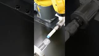 Robot deburring the surface of a part [upl. by Labors]