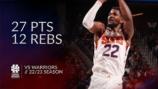 Deandre Ayton 27 pts 12 rebs vs Warriors 2223 season [upl. by Suoirtemed]