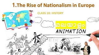 The Rise of Nationalism in Europe Class 10 NCERT History Malayalam Animated Video [upl. by Bryan]