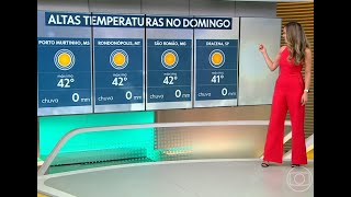 JORNAL HOJE DA GLOBO DESTACA ONDA DE CALOR E CITA DRACENA [upl. by Coster]