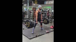 Beltless DL  405lbs x2  164lbs [upl. by Suraved]