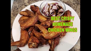 CookingVlogs Best Crispy Homemade Chicken Wings Recipe [upl. by Elodia]