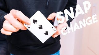 COME TRASFORMARE ISTANTANEAMENTE UNA CARTA  Tutorial Snap Change  Spiegazione Magia con le carte [upl. by Zamir412]