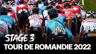 Tour of Romandie 2022  Stage 3 Highlights  Cycling  Eurosport [upl. by Dagley690]