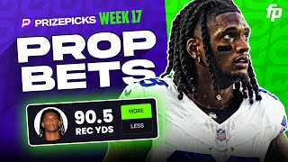 NFL PrizePicks Early Look 10 Bets Prop Picks for Week 17  Same Game Parlay [upl. by Suiravaj]