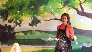 How to Paint a Wall Mural in 1 Day [upl. by Peale]