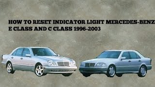 How to reset service  Maintenance light Mercedes E and C Class 19972003 [upl. by Ahsinaj433]