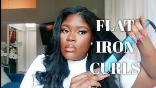 HOW TO CURL WITH A FLAT IRON BABYLISS PRO NANO TITANIUM REVIEW I ASTERIA HAIR UPART [upl. by Claiborn676]