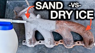 Dry Ice Cleaning versus Sand Blasting Car Parts Whats the Difference [upl. by Delmore]