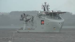 RFA PROTEUS K60 LEAVES DEVONPORT NAVAL BASE AT DEVILS POINT 61123 [upl. by Levram]