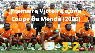 🔴⚽Première Victoire de la Côte Divoire en Coupe du Monde 200632 Doublé de ARUNA DINDANE⚽ [upl. by Anertac]