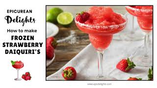 FROZEN Strawberry Daiquiri Recipe [upl. by Viviene]