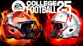 Illinois vs Nebraska  Week 4 Simulation  College Football 25 Gameplay [upl. by Nesiaj]