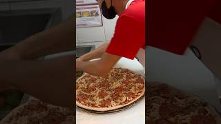 How they make pizza in Sbarro pizza howtomakepizza sbarro food foodvlog [upl. by Aicylla324]