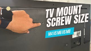 What Screw Size do You Need to Mount Your TV on the Wall [upl. by Spurgeon]