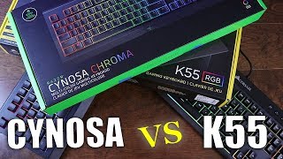 Razer Cynosa Chroma VS Corsair K55 [upl. by Rehteh803]