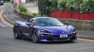 Supercars in Alderley Edge 2024 720S Huracan Evo 458 Artura MP412C R8 x2 570S… [upl. by Quintin]