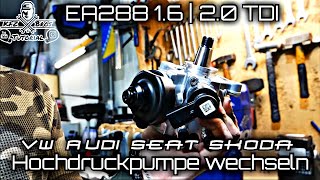 VW AUDI SEAT SKODA  EA288 TDI  defekte Hochdruckpumpe wechseln  Drehmomentwerte  Fuel Pump [upl. by Alix420]