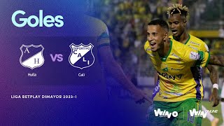 Huila vs Deportivo Cali goles  Liga BetPlay Dimayor 2023I  Fecha 11 [upl. by Nodnar]