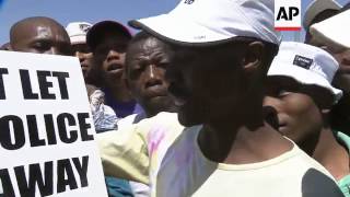 Striking miners stage rally over poor wages and living conditions [upl. by Ricca]