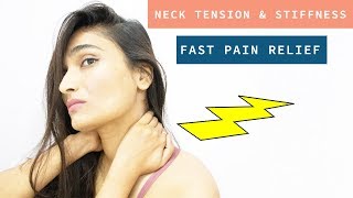 STIFF NECK TENSION QUICK RELIEF  NATURAL TREATMENT SAMAYA YOGA [upl. by Ketchan]