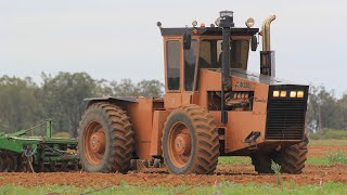 ACO 250 with V8 twin turbo  straight pipes sound  disc harrow in South Africa  TAKE I [upl. by Akemrehs]