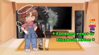 Fandoms react to elizabeth afton   38  read desc [upl. by Teuton945]