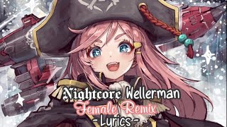 Nightcore  Wellerman female version remix  lyrics  Sea Shanty [upl. by Eiramanad]