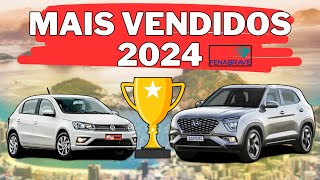 RANKING CARROS MAIS VENDIDOS 2024 NOVOS E USADOS [upl. by Aiahc]