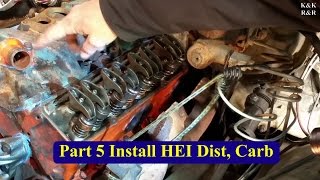 Project Craigslist 50000 1976 GMC 350 Motor Swap Pt5 Tq Bolts Install HEI And Carb [upl. by Orms]