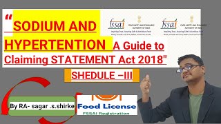 Understanding Sodium amp Hypertension How the 2018 Claims Regulation Protects You  FSSAI Guidelines [upl. by Albur]